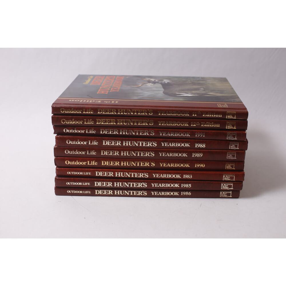 Deer Hunter's Yearbook Lot Set of 9 Outdoor Life Hardcover ~ 260220-DISV 1006